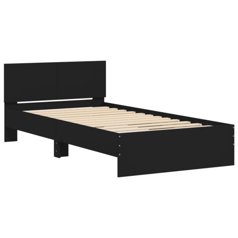 Łóżko drewniane WaszeMeble 100x200 cm czarna WM-838618 1 szt.