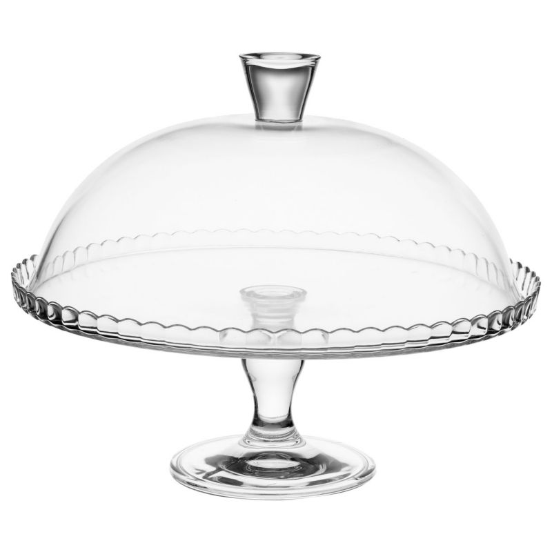 Patera szklana Lara z kloszem Secret de Gourmet przezroczysta 32 cm 1 szt.
