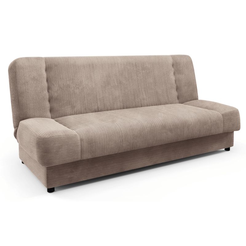 Wersalka Mebel Elite Rozkładana Sofa Z Funkcją Spania Dwuosobowa Sztruks Beżowa PIANO 1 szt.