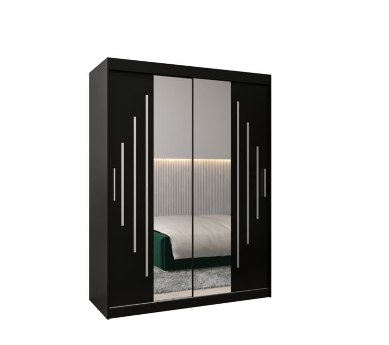 Szafa przesuwna Garderoba Abiks YORK 1 150 czarny/czarny 1 szt.