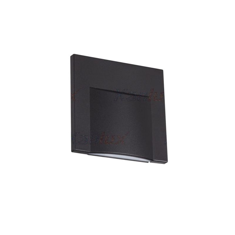 Oprawa oświetleniowa schodowa Kanlux Erinus czarna LED 0.8W 3000K 15lm IP20 wym: 7,5 x 1,6 cm kwadratowa - 1 szt.