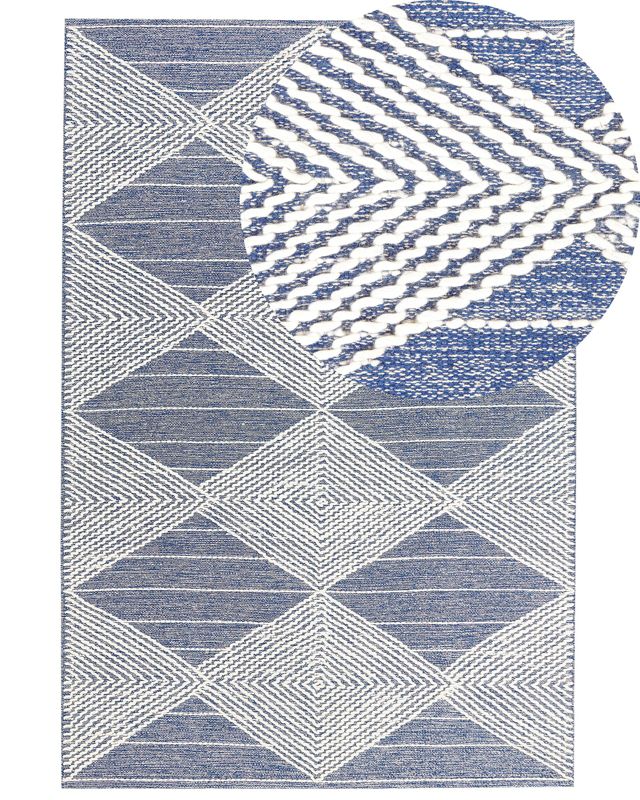 Dywan Datca Niebieski 160 x 230 cm Wełna 1 szt.