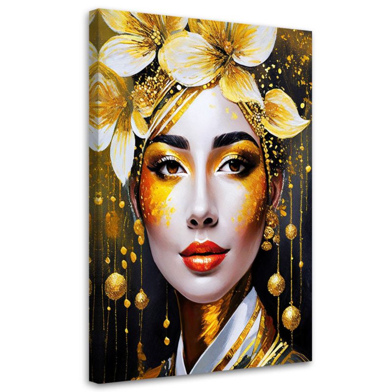 Obraz nowoczesny Feeby Kobieta Floral Glamour 70x100cm 1szt