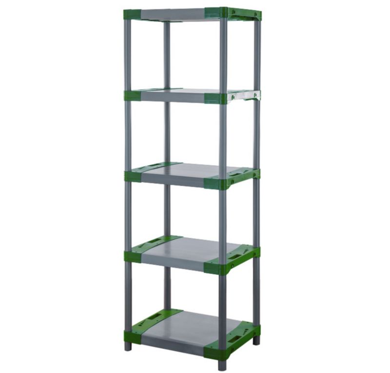 Regał plastikowy MODO24 zielony do piwnicy 180x70x46 cm wodoodporny 1 szt.