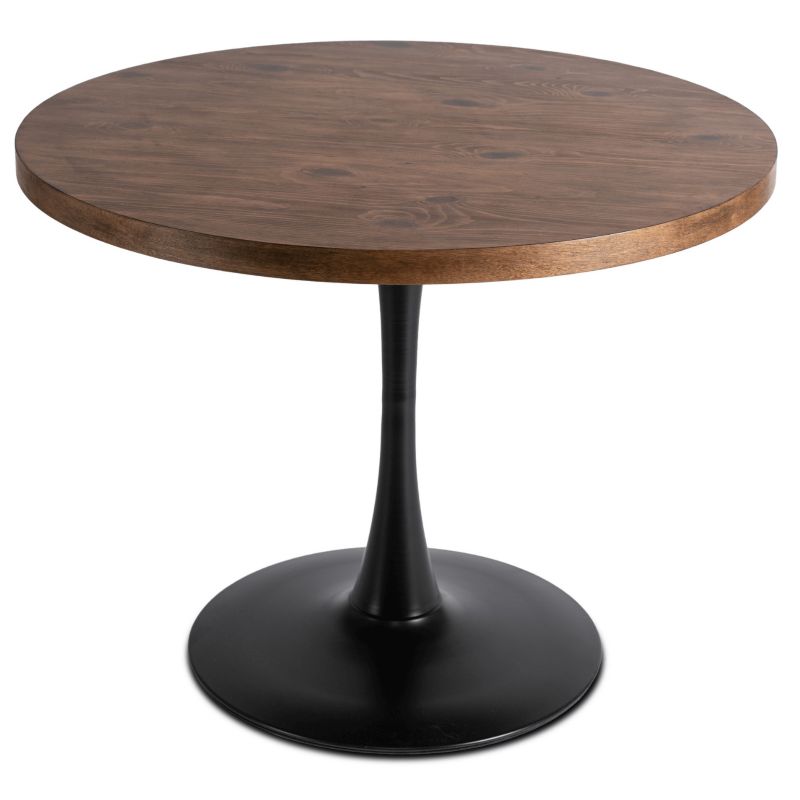 Stół Okrągły Lino 100 cm Mebel Elite Dąb Rustykalny/Czarny 1 szt