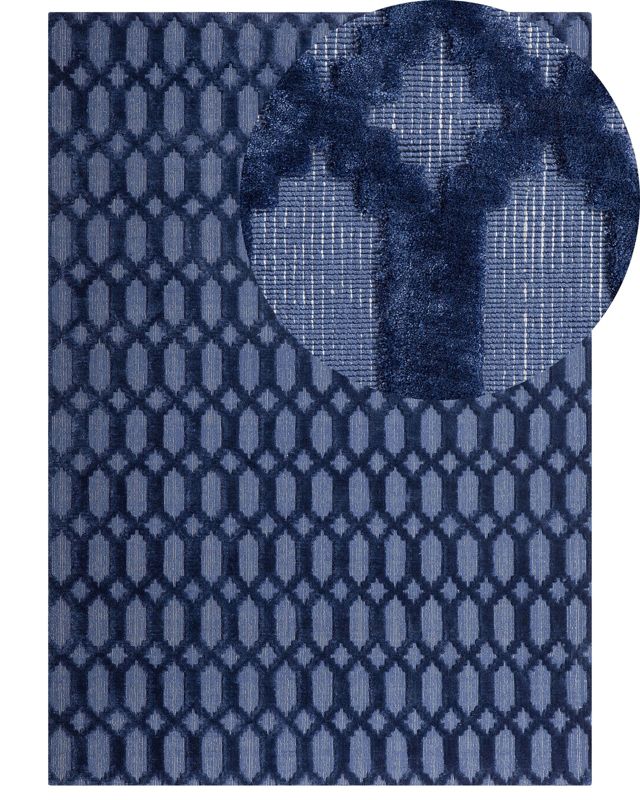 Dywan Cizre Granatowy 160 x 230 cm Wiskoza 1 szt.