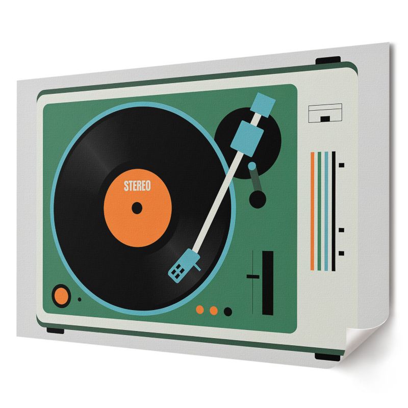 Plakat canvas Wallfluent Format A4 Gramofon retro Artysta Lucas "Luca" Meyer 1 szt.