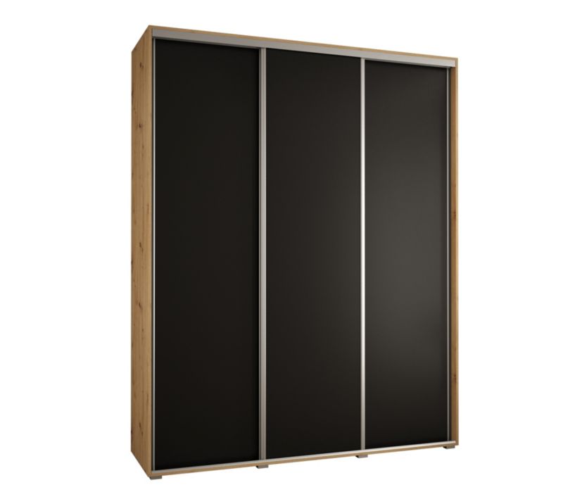 Szafa przesuwna Abiks DAVOS 1 wysoka szer.200cm artisan/czarny/srebrny 1szt.