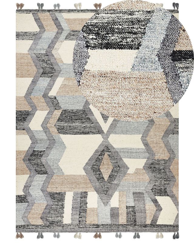 Dywan Aygezard Kolorowy 160 x 230 cm Wełna Kilim 1 szt.