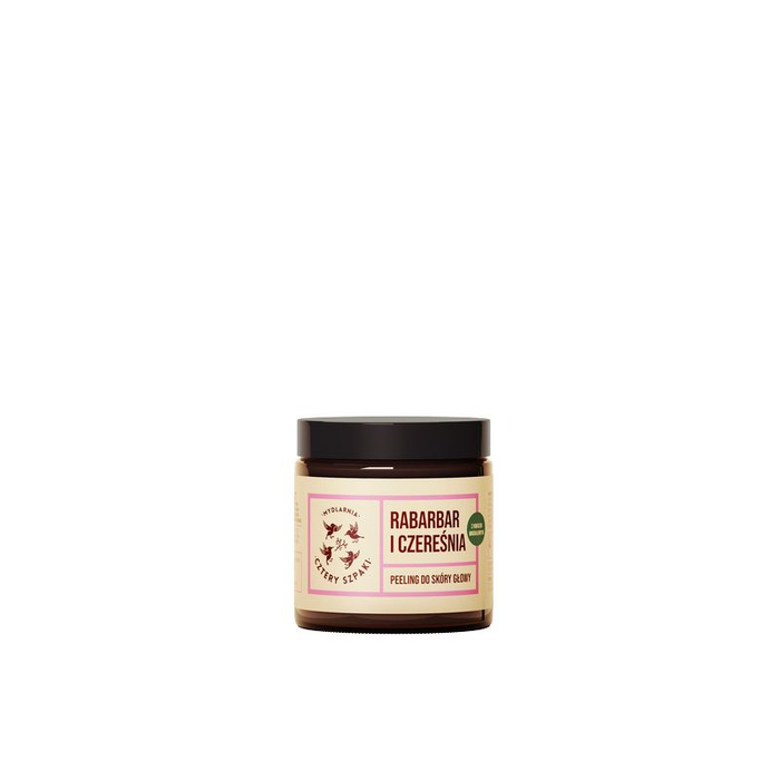 4 Szpaki Peeling do skóry głowy Rabarbar i Czereśnia z kwasem migdałowym, 120 ml