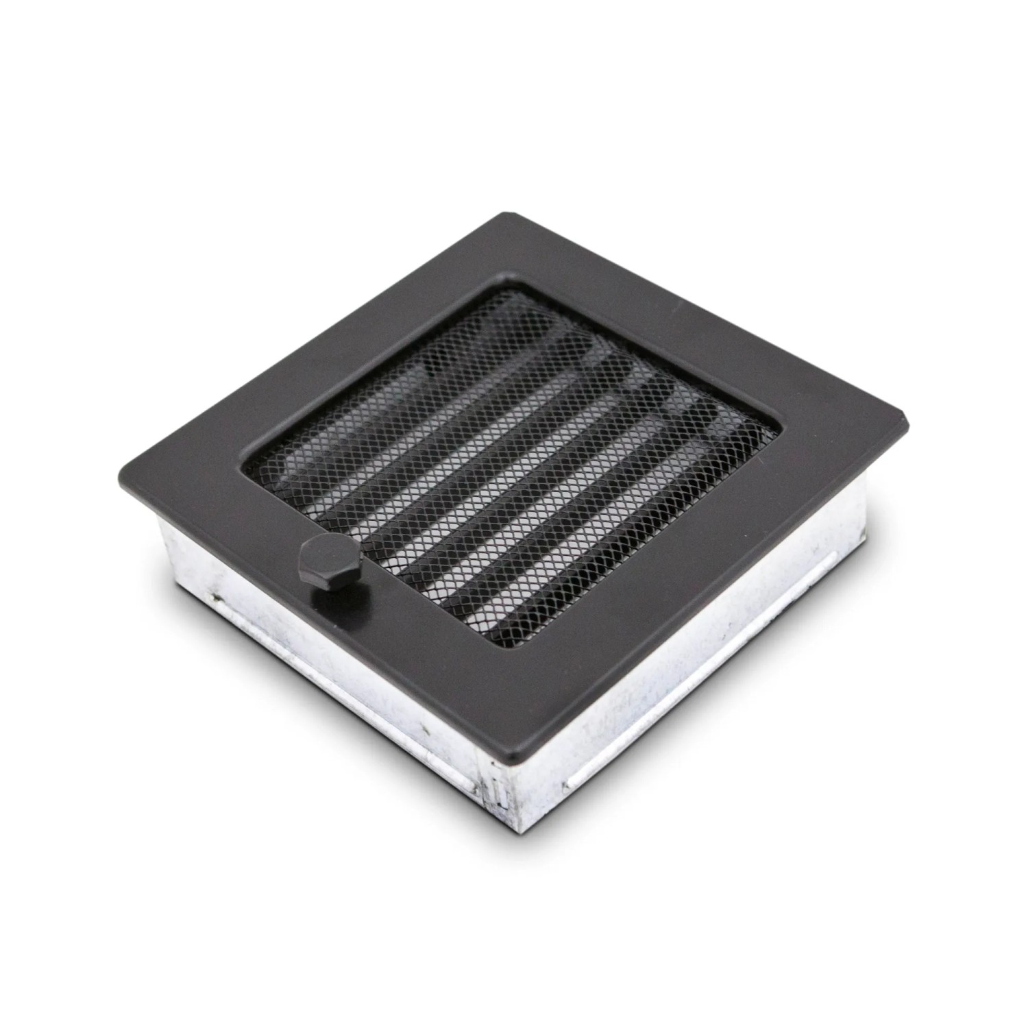 4 Fire Kratka kominkowa czarna 17 cm x 17 cm z żaluzją