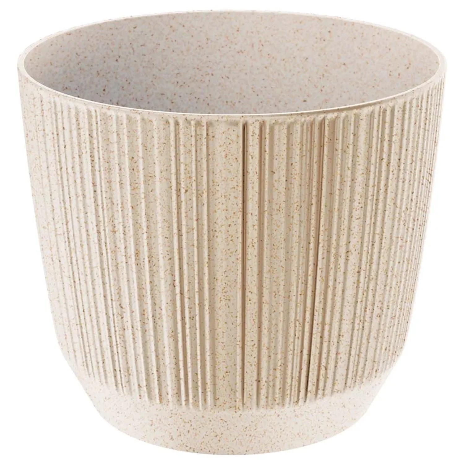 Prosperplast Doniczka Ryfo Wood biała - 15 cm