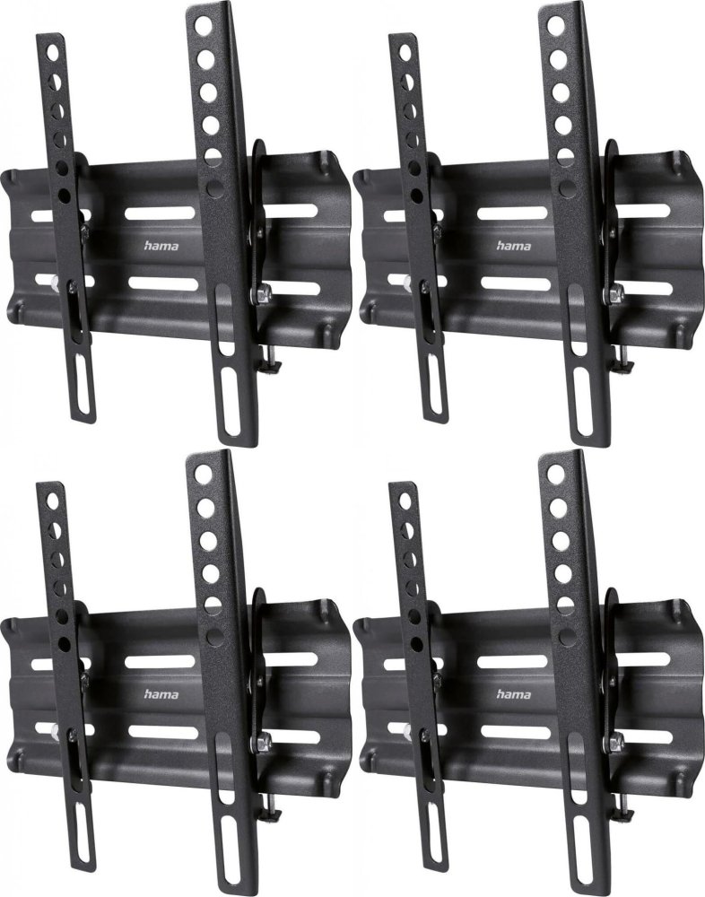 4x Uchwyt do telewizora Hama, 19-48", do 25kg, Vesa 200x200mm, czarny
