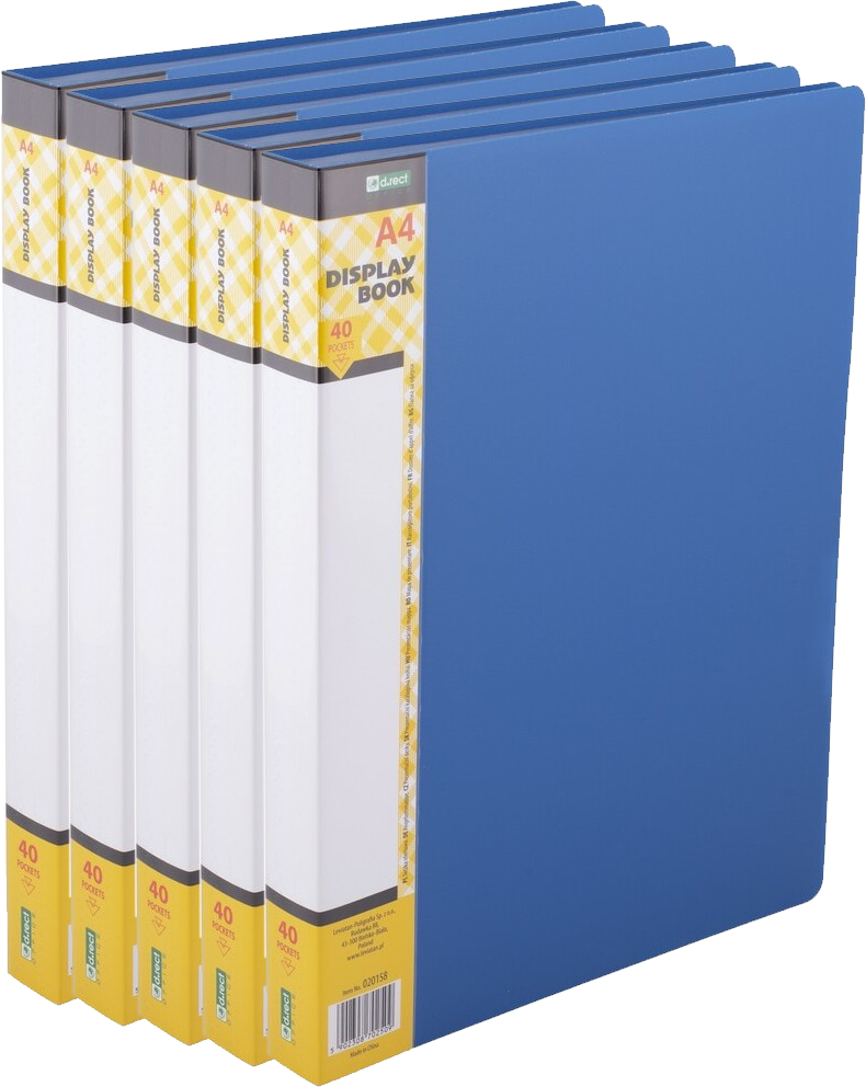 5x Album ofertowy D.Rect, A4, 40 koszulek, niebieski