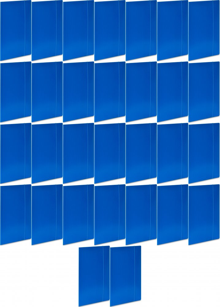 120x Teczka kartonowa z gumką VauPe Economy, A4, 380 g/m2, 20 mm, niebieski jasny