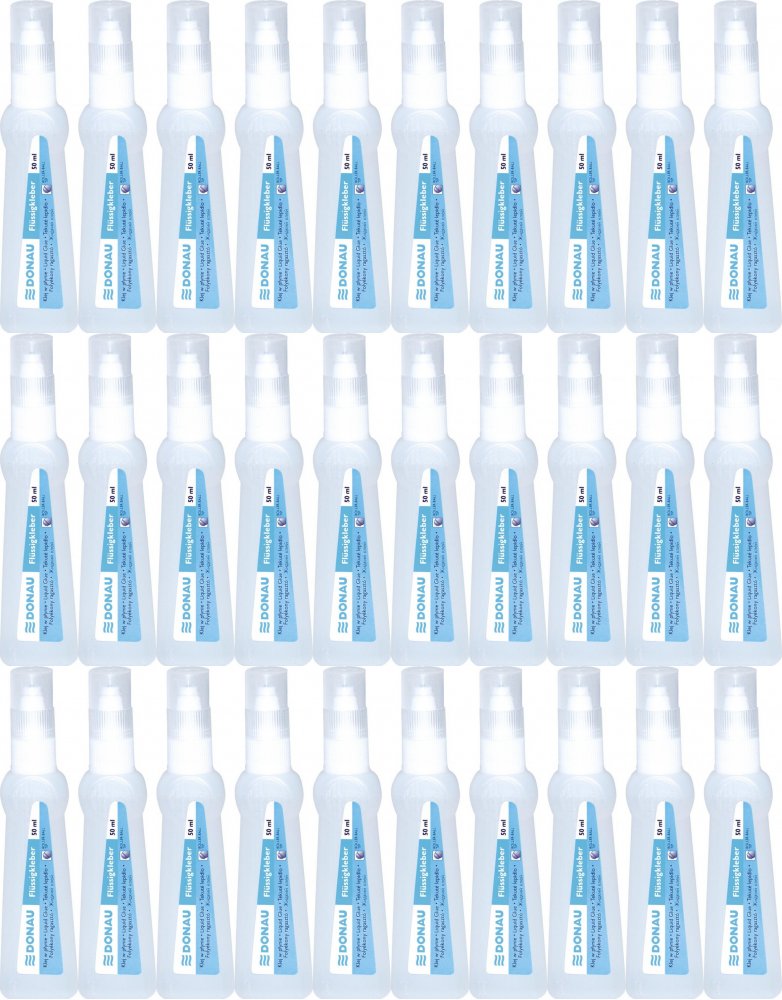 36x Klej Donau Roller, w płynie, z metalową końcówką, 50ml