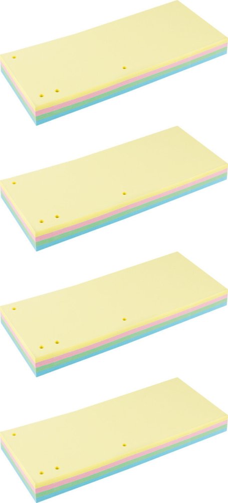 4x Przekładki do segregatora Grand, kartonowe, 240x105mm, 100 kart, mix kolorów pastelowych