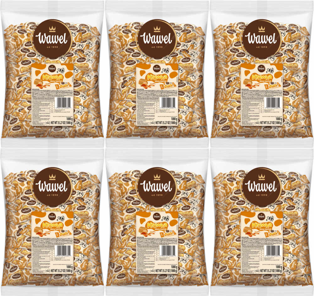 6x Cukierki Krówka Wawel, słony karmel, 1kg