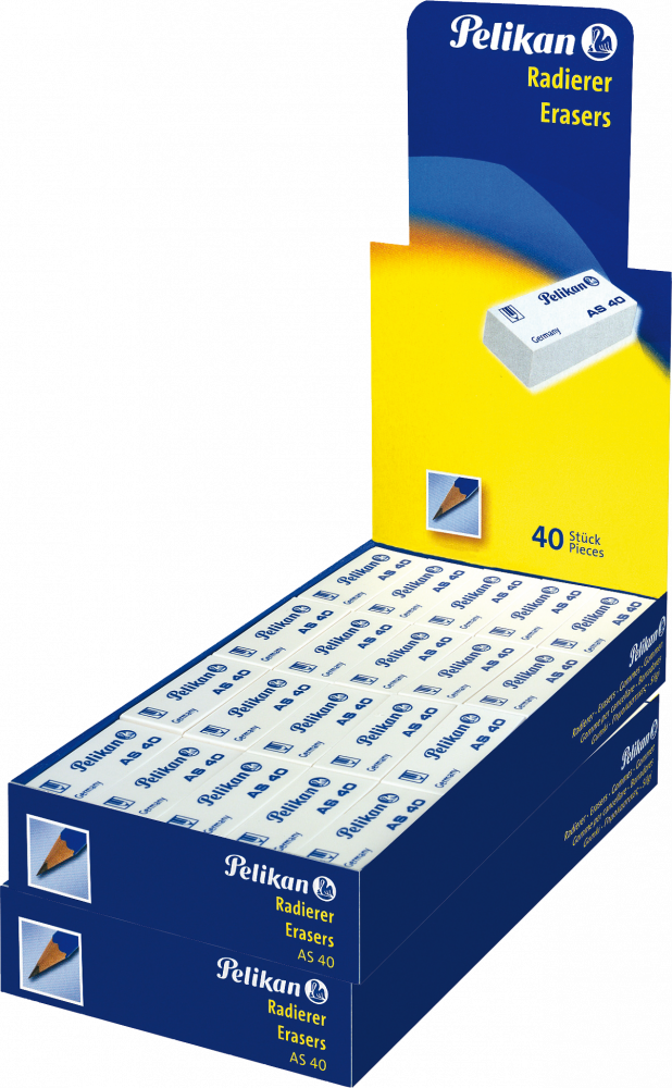 80x Gumka ołówkowa Pelikan AS 40, biały