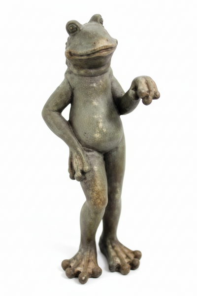Figura Żaba szara stojąca 34x83cm
