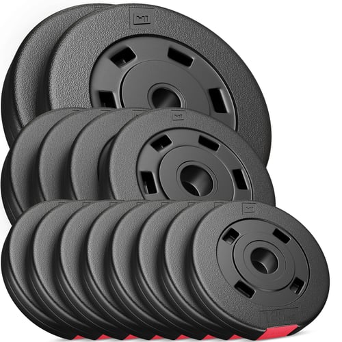 Kunststoff Hantelscheiben-Set 30 kg 8 x 1,25 kg; 4 x 2,5 kg; 2 x 5 kg