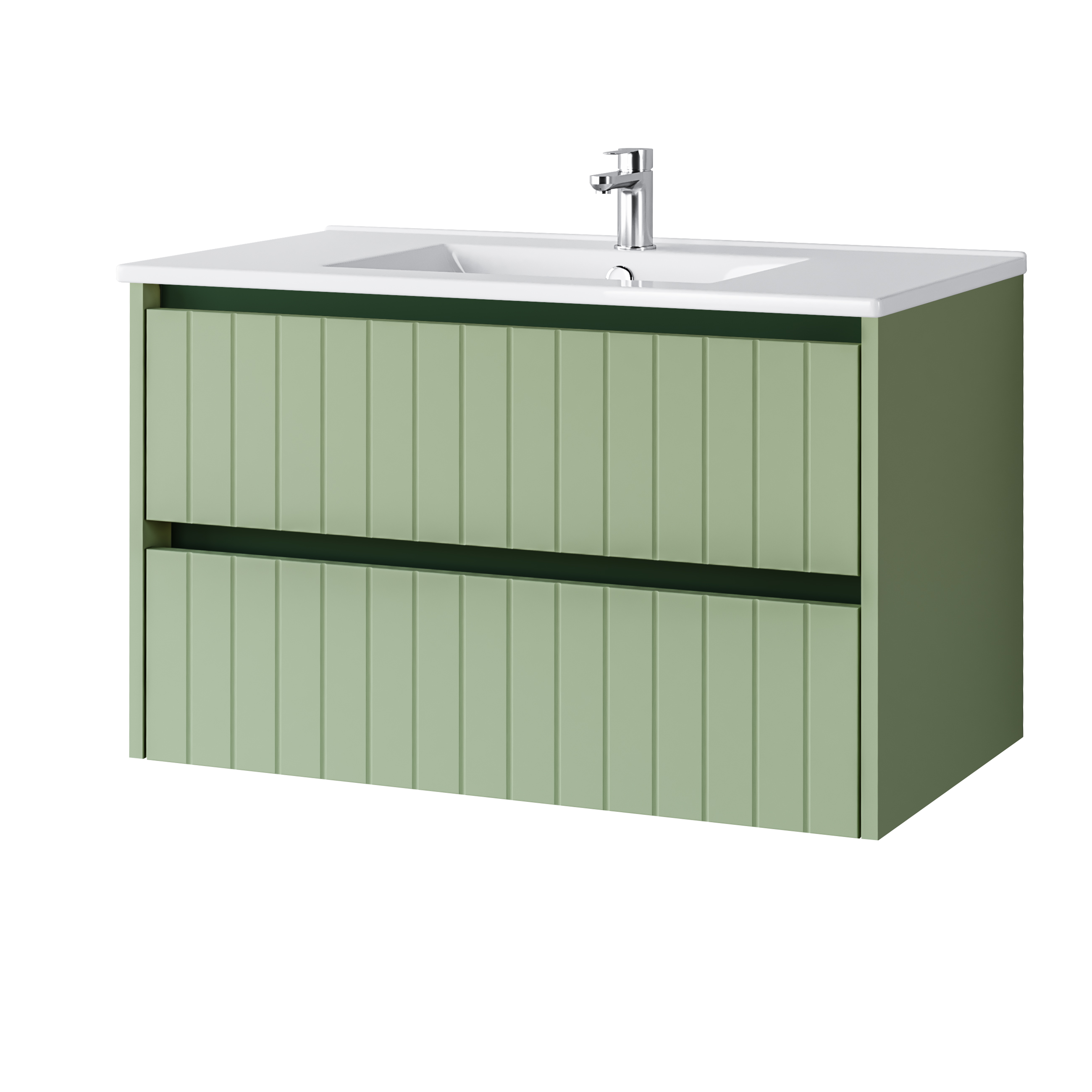 Uptrend Melito umywalka z szafką 80 cm szałwia mat 002-SU80-03+UP4530-800