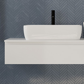 Oltens Vernal blat naszafkowy 100,4x46,4 cm slim biały połysk 63006000 - Wysyłka w 24h