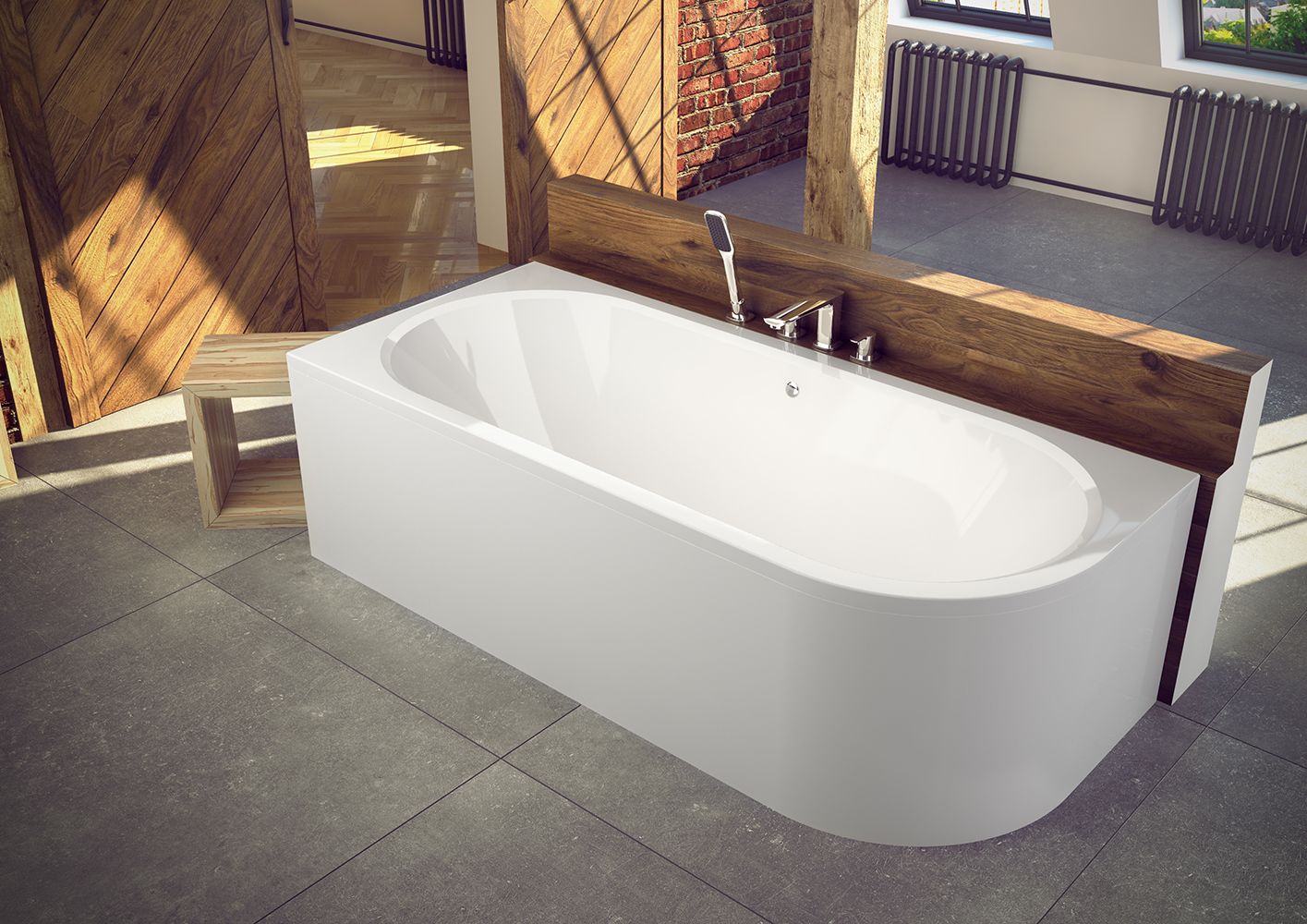 Besco Avita wanna narożna 150x74,7 cm lewa biała #WAV-150-NL - Wysyłka w 24h