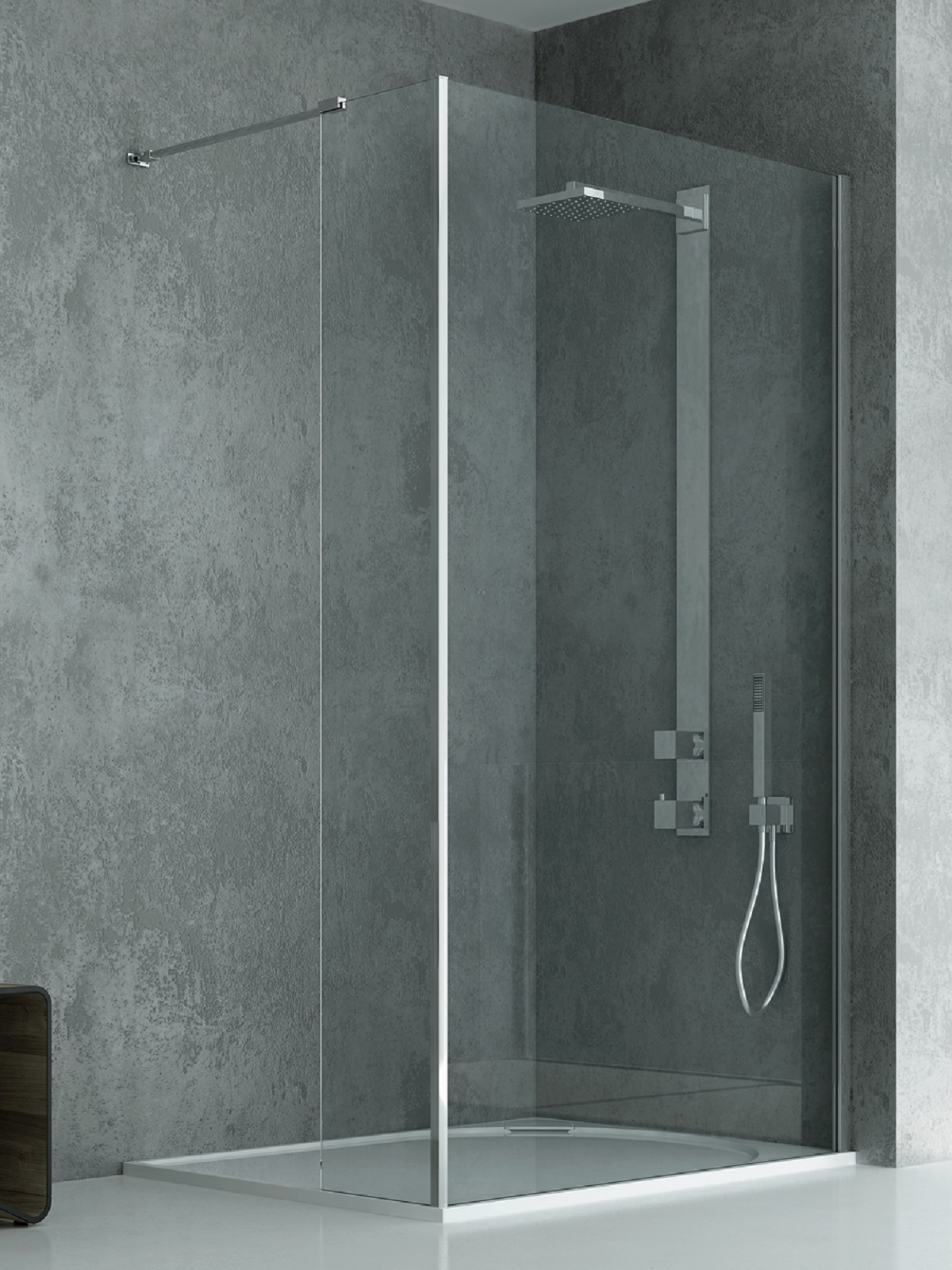 New Trendy New Modus ścianka prysznicowa walk-in 80 cm chrom połysk/szkło przezroczyste EXK-5470