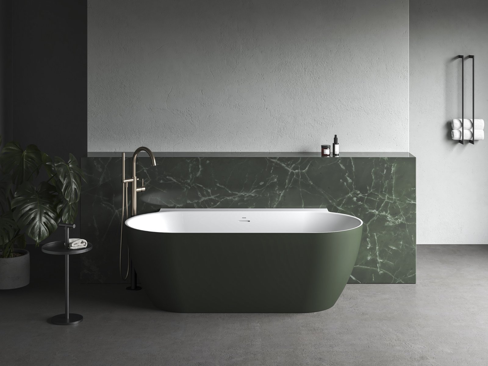 Ravak Freedom W II Tec wanna przyścienna 170x87 cm Grey Green/biała CC71200000