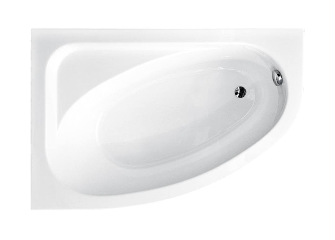 Besco Cornea wanna narożna 149,5x99,5 cm lewa biała #WAC-150-NL