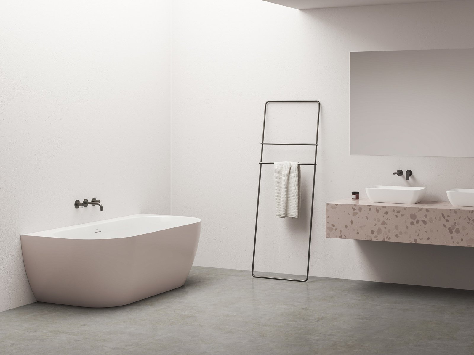 Ravak Freedom W Tec wanna wolnostojąca 170x87 cm Alabaster Pink/biały CE31600000