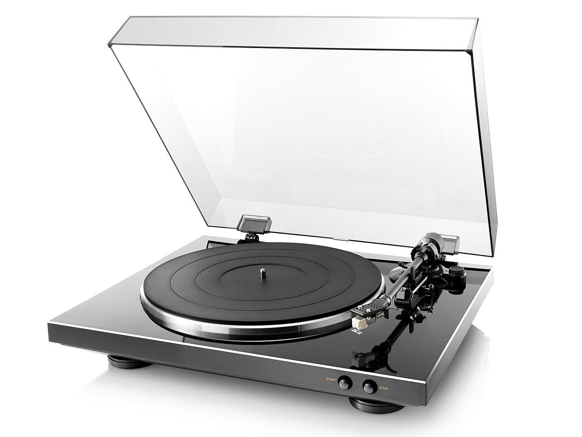 Automatyczny gramofon analogowy denon dp-300f czarny