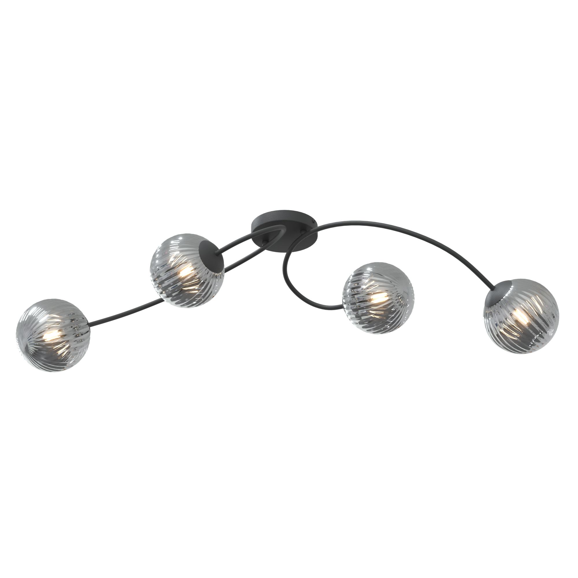 Darmowa Dostawa - Lampa podsufitowa 4x10 W czarna-grafitowa Emibig Vibra 13994
