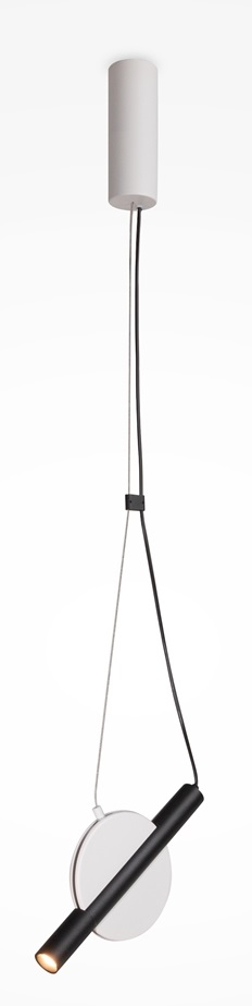 Darmowa Dostawa - Lampa wisząca 1x5 W biała-czarna Maytoni Enigma MOD150PLL5W3K