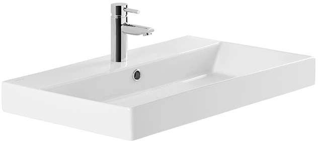 Darmowa Dostawa - Umywalka 80x45 cm prostokątna ścienna biała Sanindusa Novelda 118130004