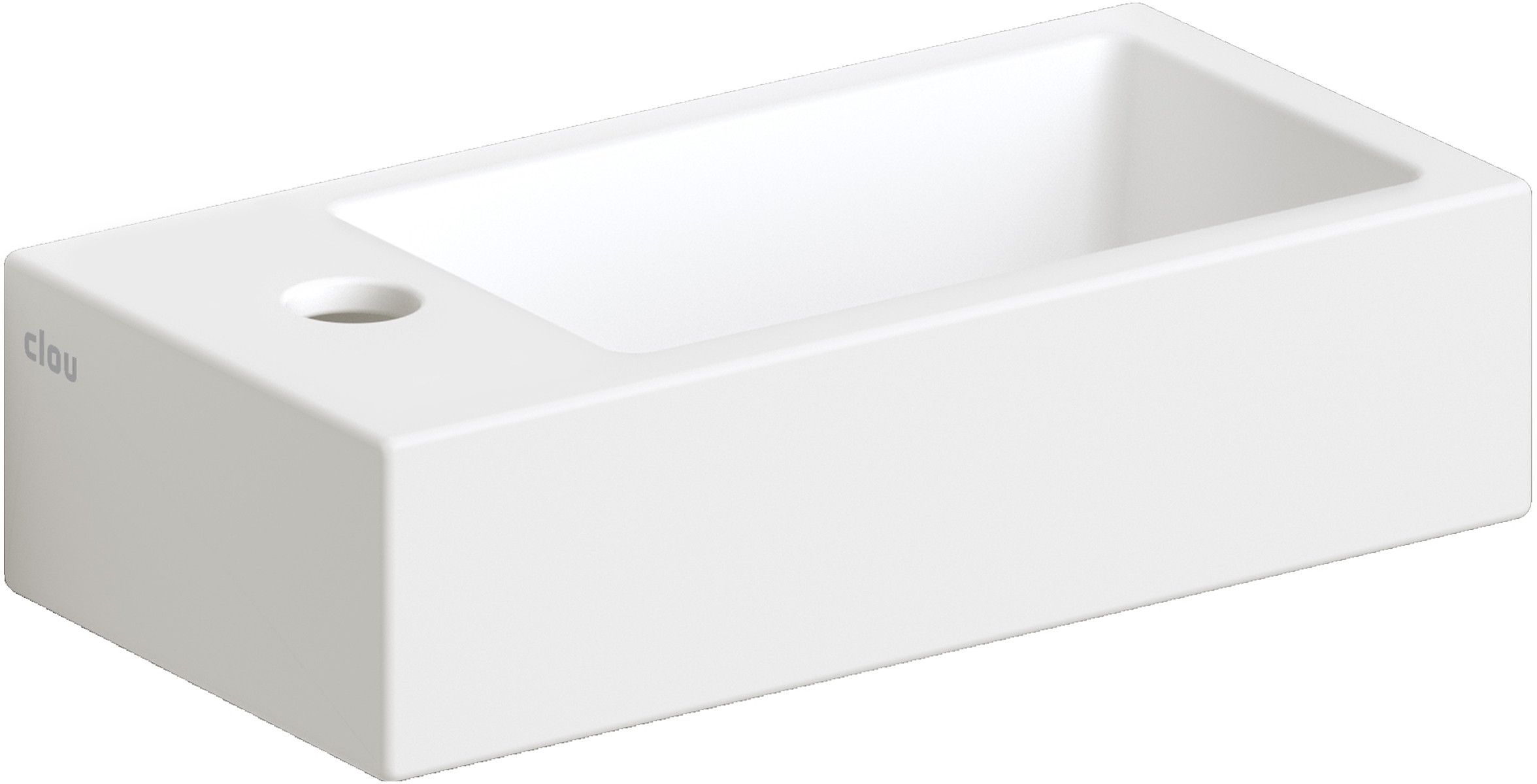 Darmowa Dostawa - Umywalka 36x18 cm prostokątna ścienna-nablatowa biała Clou New Flush CL0302032