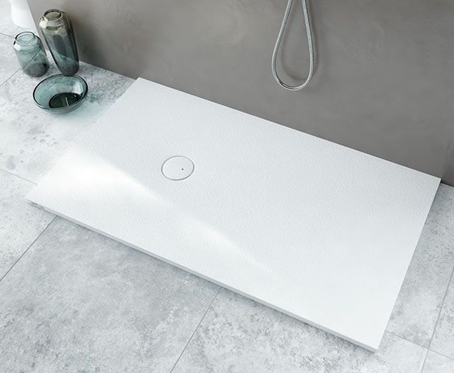 Darmowa Dostawa - Brodzik prostokątny z syfonem 180x90 cm biały Sanplast Structure Mineral 645360061001010