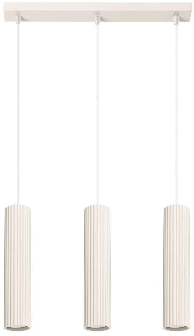 Darmowa Dostawa - Lampa wisząca 3x10 W beżowa Sollux Lighting Karbon SL1594