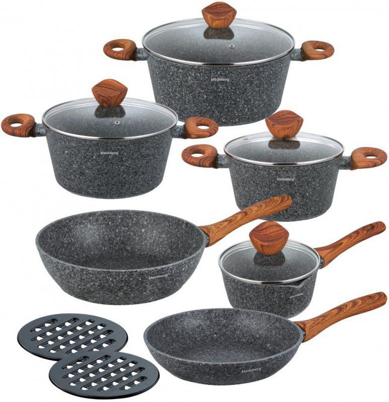 Zestaw 12 elementów garnków granitowych Klausberg kb-7242 komplet 1szt