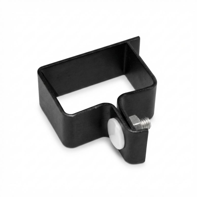 Obejma początkowa / końcowa do slupka 6 x 4 cm Polargos czarna
