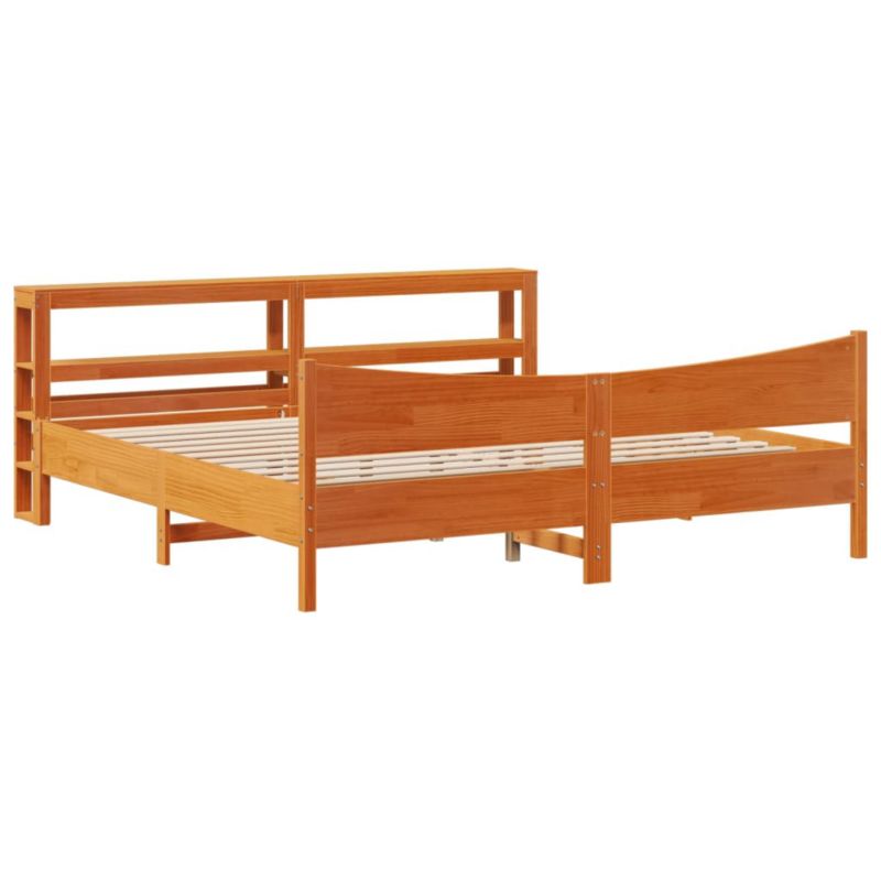 Rama łóżka WaszeMeble 180x200 cm Woskowy brąz sosna WM-3306296 1 szt.