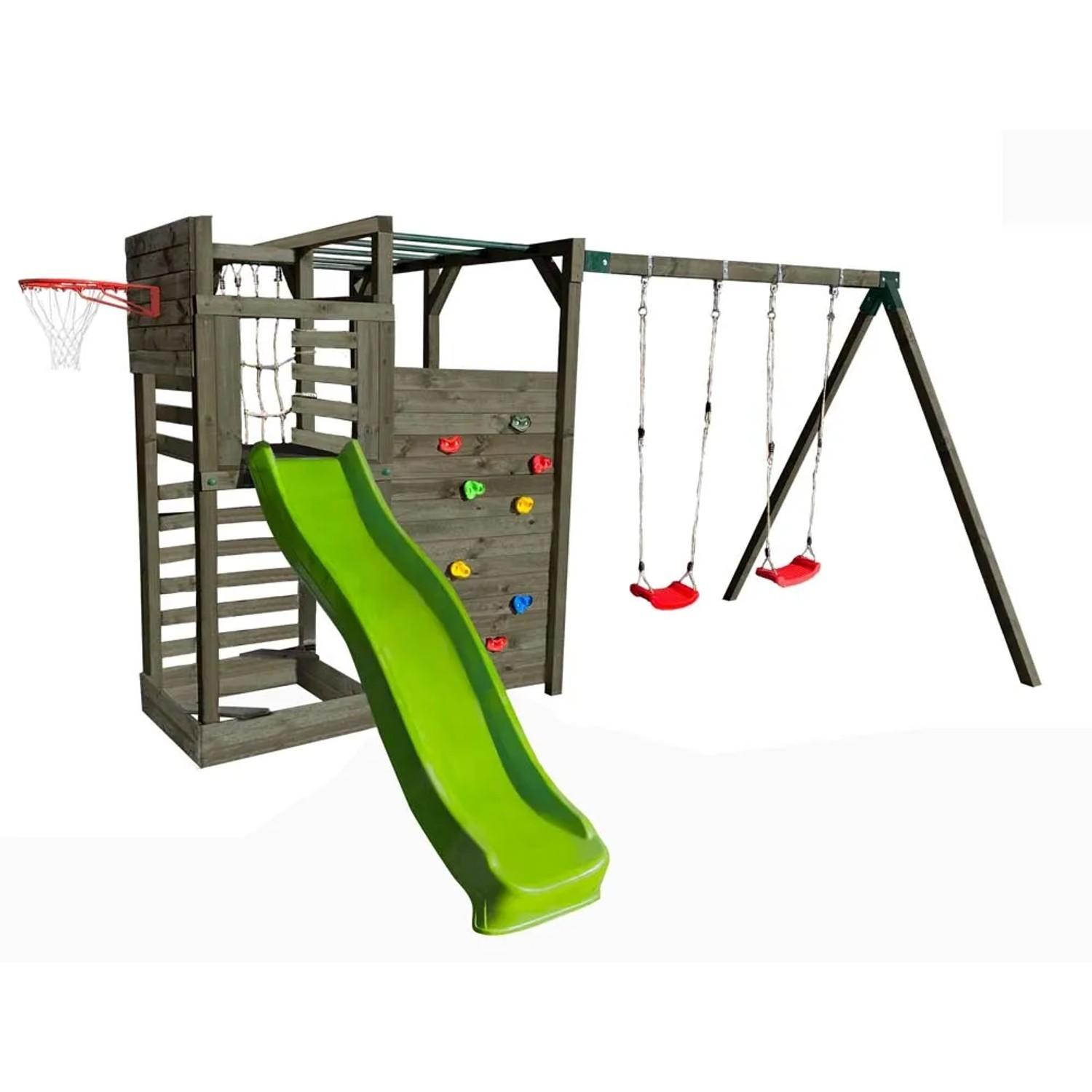 4IQ Plac zabaw Ninja Box 4 antracyt 447 cm x 225 cm wys. 210 cm
