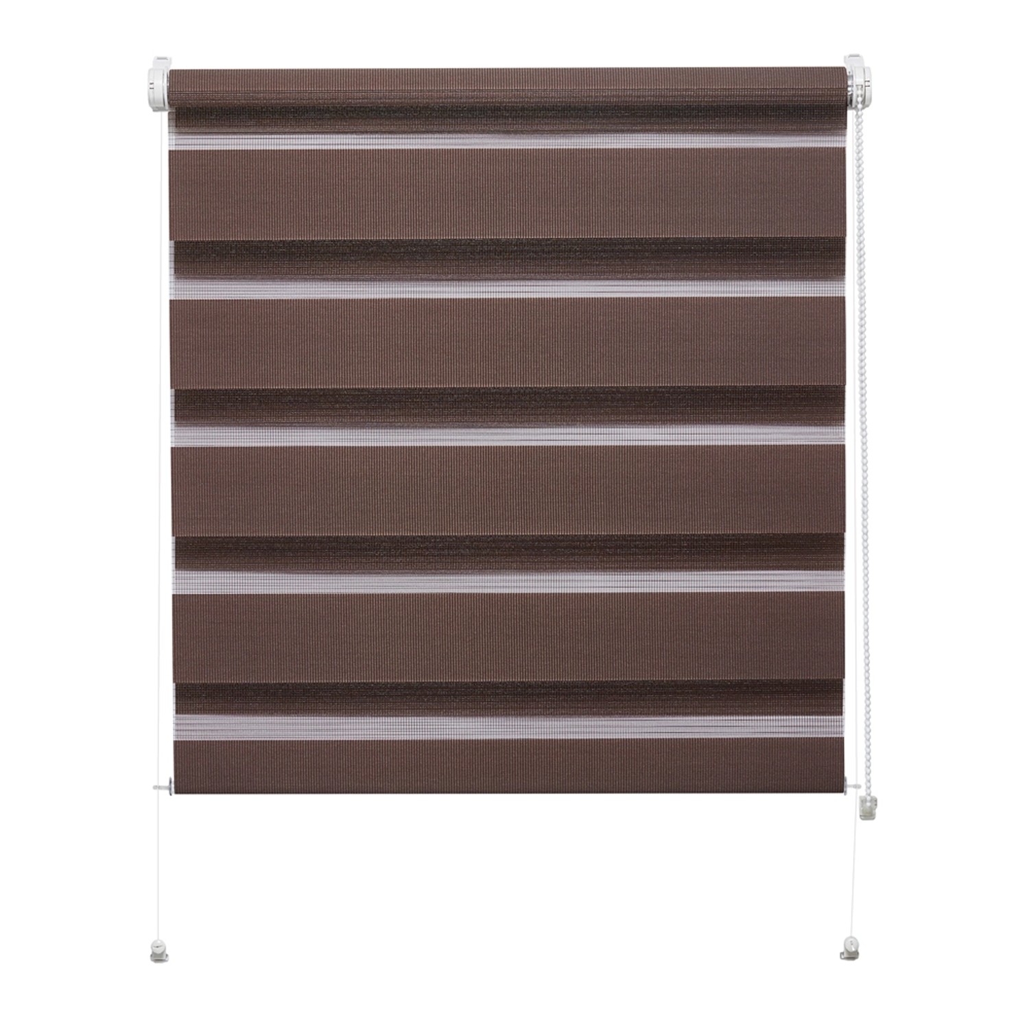 Mini roleta ZEBRA CLASSIC Dzień/Noc brązowa 68 cm x 215 cm