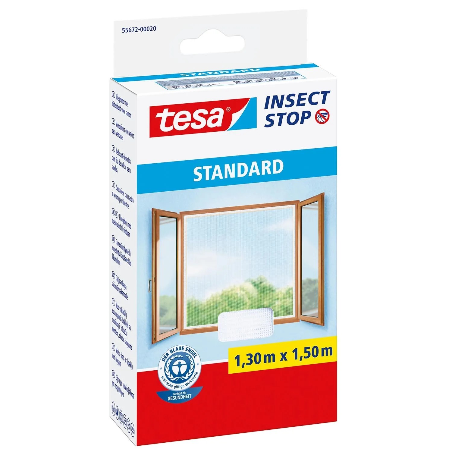 Tesa Moskitiera okienna Standard biała - 130 x 150 cm