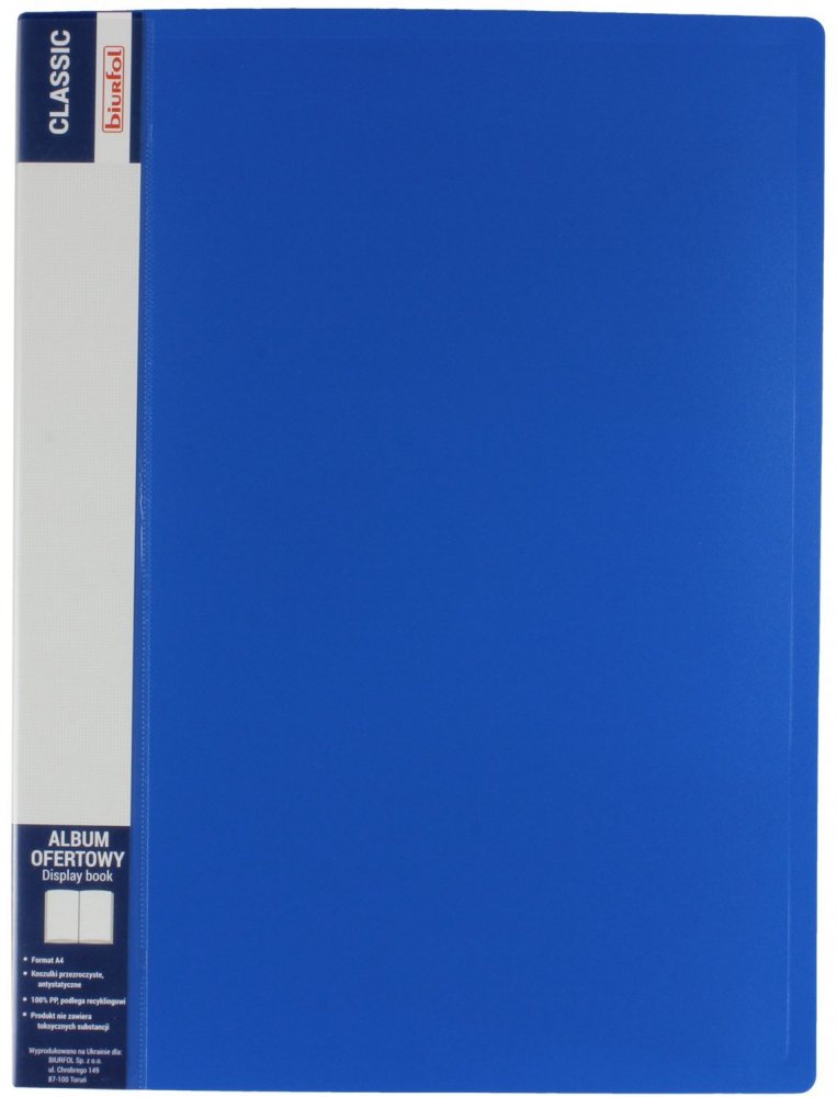 Album ofertowy Biurfol Classic, A4, 30 koszulek, niebieski