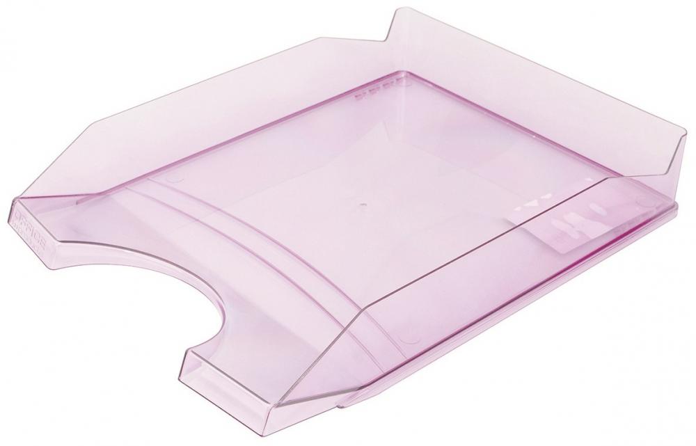 Półka na dokumenty na biurko Office Products, A4, plastikowa, transparentny fioletowy