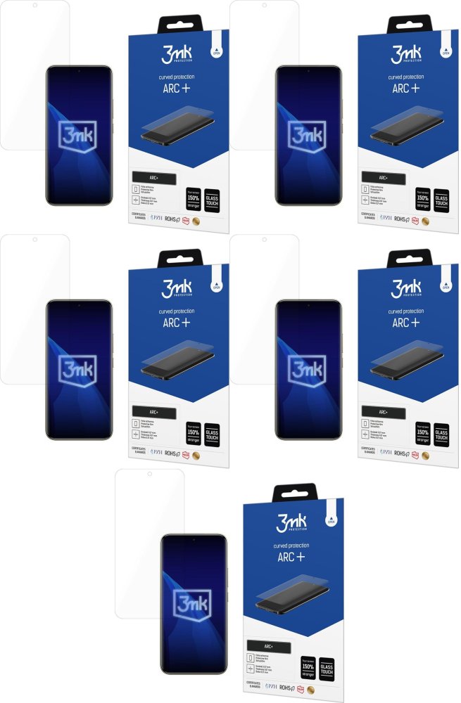 5x Folia ochronna na telefon 3mk ARC+, do Xiaomi Redmi Note 15 Pro+ 5G