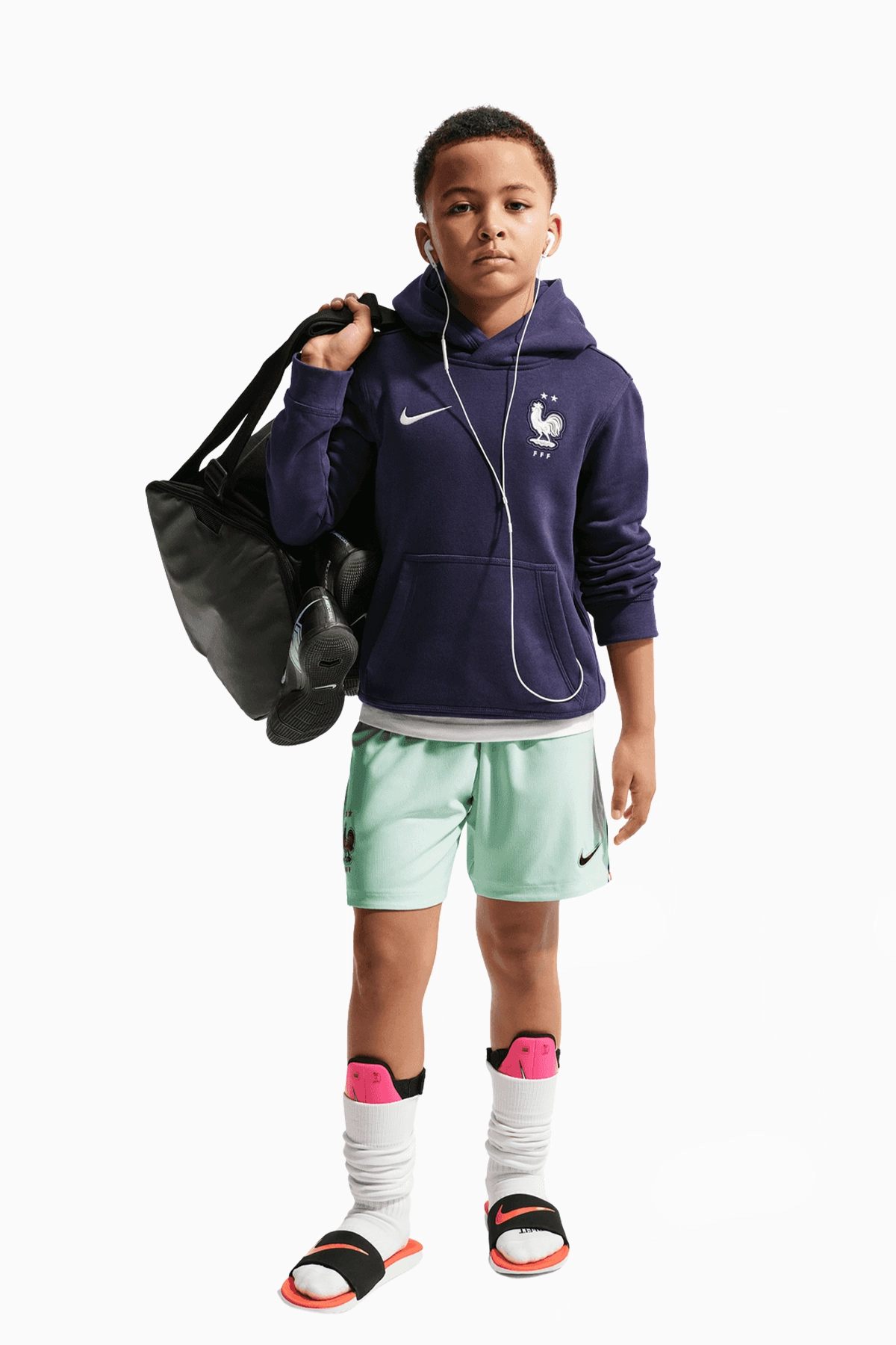Spodenki Reprezentacji Francji Nike 2026 Wyjazdowe Stadium Junior - Miętowy