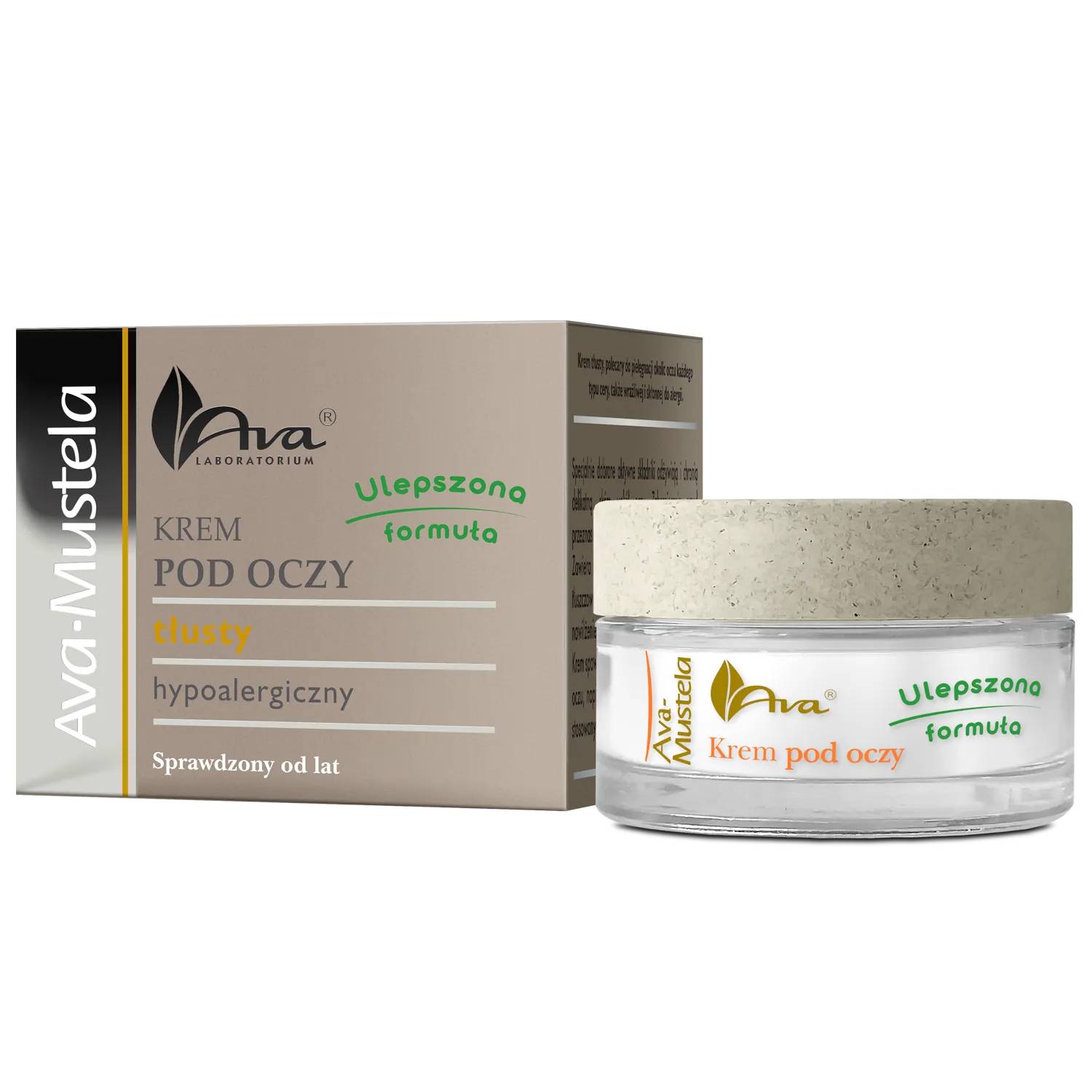 Ava mustela - krem pod oczy, tłusty, 30 ml